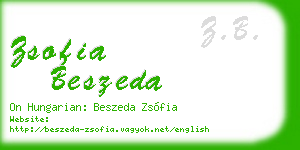 zsofia beszeda business card